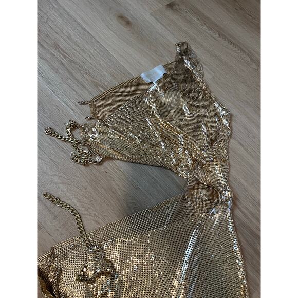 Bronx and Banco Xenia One Shoulder Dress in Gold XS - Picture 4 of 11